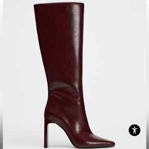 NWT ZARA HIGH HEEL OVER THE KNEE BOOTS